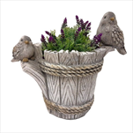 Obal MG vědro s ptáčky 35 x 30 cm - velkoobchod, dovoz květin, řezané květiny Brno