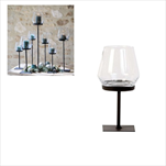 WMG Svícen Laurentius kov/sklo v.25cm - velkoobchod, dovoz květin, řezané květiny Brno