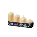 Svíčka VÁLEC POSTUP/50 MET.CHAMPAGNE - velkoobchod, dovoz květin, řezané květiny Brno