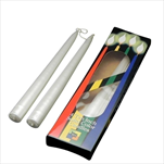 Svíčka KÓNICKÁ 22 x 250 mm/4 KS METAL BÍLÁ - velkoobchod, dovoz květin, řezané květiny Brno