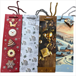 Taška vánoční víno UFLH/M 33 x 10 x 9 cm - velkoobchod, dovoz květin, řezané květiny Brno