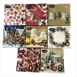 Ubrousek vánoční 3V 33 x 33 cm UUT/M - velkoobchod, dovoz květin, řezané květiny Brno