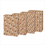 Sáček papírový vánoční 26x36x12 cm - velkoobchod, dovoz květin, řezané květiny Brno