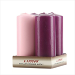 Svíčka kostelní adventní 60 x 150 mm/4 ks fialová+růžová - velkoobchod, dovoz květin, řezané květiny Brno