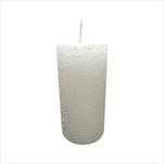 Svíčka válec Rustik 50 x 100 mm bílá - velkoobchod, dovoz květin, řezané květiny Brno