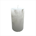 Svíčka válec rustik Smudge 60 x 100 mm bílá - velkoobchod, dovoz květin, řezané květiny Brno