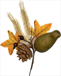 Přízdoba podzim šiška+dýně 23cm - velkoobchod, dovoz květin, řezané květiny Brno