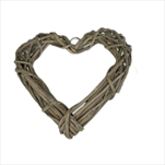 PR Srdce proutěné 30x30cm šedé - velkoobchod, dovoz květin, řezané květiny Brno