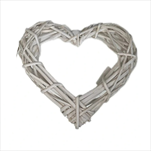 PR Srdce proutěné 40x40cm bílé - velkoobchod, dovoz květin, řezané květiny Brno