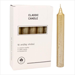 Svíčky stolní 2x15cm/10ks zlaté - velkoobchod, dovoz květin, řezané květiny Brno