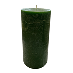 Svíčka válec Rustik 70 x 120 mm vánoční zelená - velkoobchod, dovoz květin, řezané květiny Brno