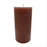 Svíčka válec Rustik 70 x 140 mm hnědá - velkoobchod, dovoz květin, řezané květiny Brno