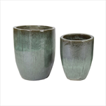 Glazed Egg Vase MOss green S2 D35/45H44/54 - velkoobchod, dovoz květin, řezané květiny Brno