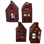 Jean Domeček lucerna 18x35cm rust - velkoobchod, dovoz květin, řezané květiny Brno