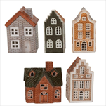 Domeček keramika LED 10 x 22 cm - velkoobchod, dovoz květin, řezané květiny Brno