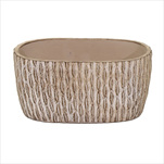 Obal ovál Kenya 27 x 15 x 13 cm bílá - velkoobchod, dovoz květin, řezané květiny Brno