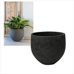 Obal Mini Orb S black washed 18 x 15 cm - velkoobchod, dovoz květin, řezané květiny Brno