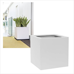 Obal Block M matte white 40 x 40 x 40 cm - velkoobchod, dovoz květin, řezané květiny Brno