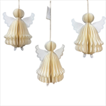 Anděl skládací 3 kusy 11 x 8,5 cm ivory - velkoobchod, dovoz květin, řezané květiny Brno