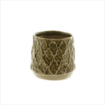 Obal keramický Zaria 12 x 11 cm zelený - velkoobchod, dovoz květin, řezané květiny Brno