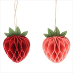 Závěs Jahoda 14 x 14 x 20 cm mix barev - velkoobchod, dovoz květin, řezané květiny Brno