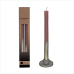 Svíčka Dinner pr.2,1/v.25cm s/2 mauve/zlatá - velkoobchod, dovoz květin, řezané květiny Brno