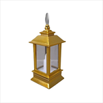 Lucerna zlatá hranatá LED 9 x 5 cm - velkoobchod, dovoz květin, řezané květiny Brno