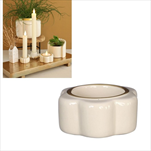 Svícen Pouff pr.7/v.3,4cm krém - velkoobchod, dovoz květin, řezané květiny Brno