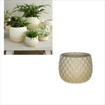 Obal keramický Bubbles pr. 8,5/v. 6 cm krémový - velkoobchod, dovoz květin, řezané květiny Brno