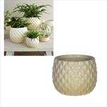 Obal keramický Bubbles pr. 13,5/v. 11 cm krémový - velkoobchod, dovoz květin, řezané květiny Brno