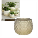 Obal keramický Bubbles pr. 16,5/v. 13,5 cm krémový - velkoobchod, dovoz květin, řezané květiny Brno