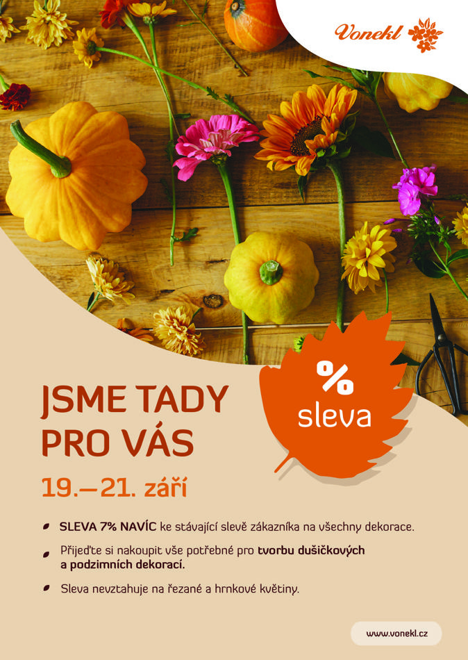 Podzimní slevový víkend 19.-21. 9. 2025