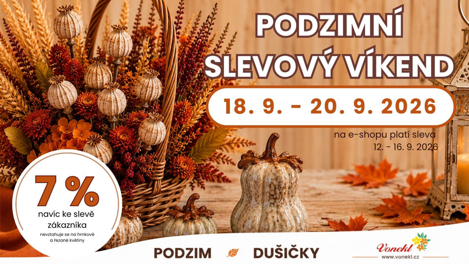 Podzimní slevová akce – 7 % navíc na dekorace a doplňky